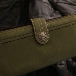 Green with purple and teal detailed Wallet